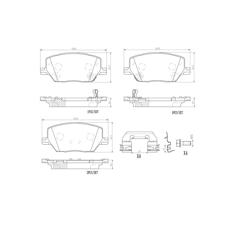 BREMBO Front Brake Pads