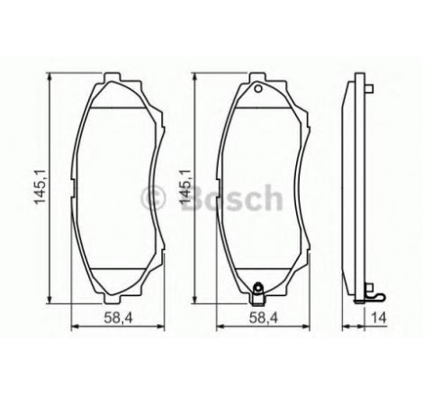 BOSCH Front Brake Pads Set